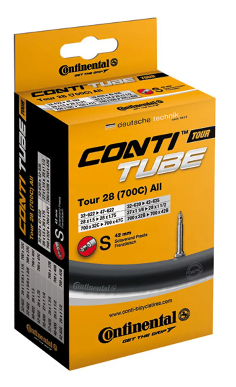 Continental 26x1.75-2.50-inch 42mm Presta V. MTB Tube in Black