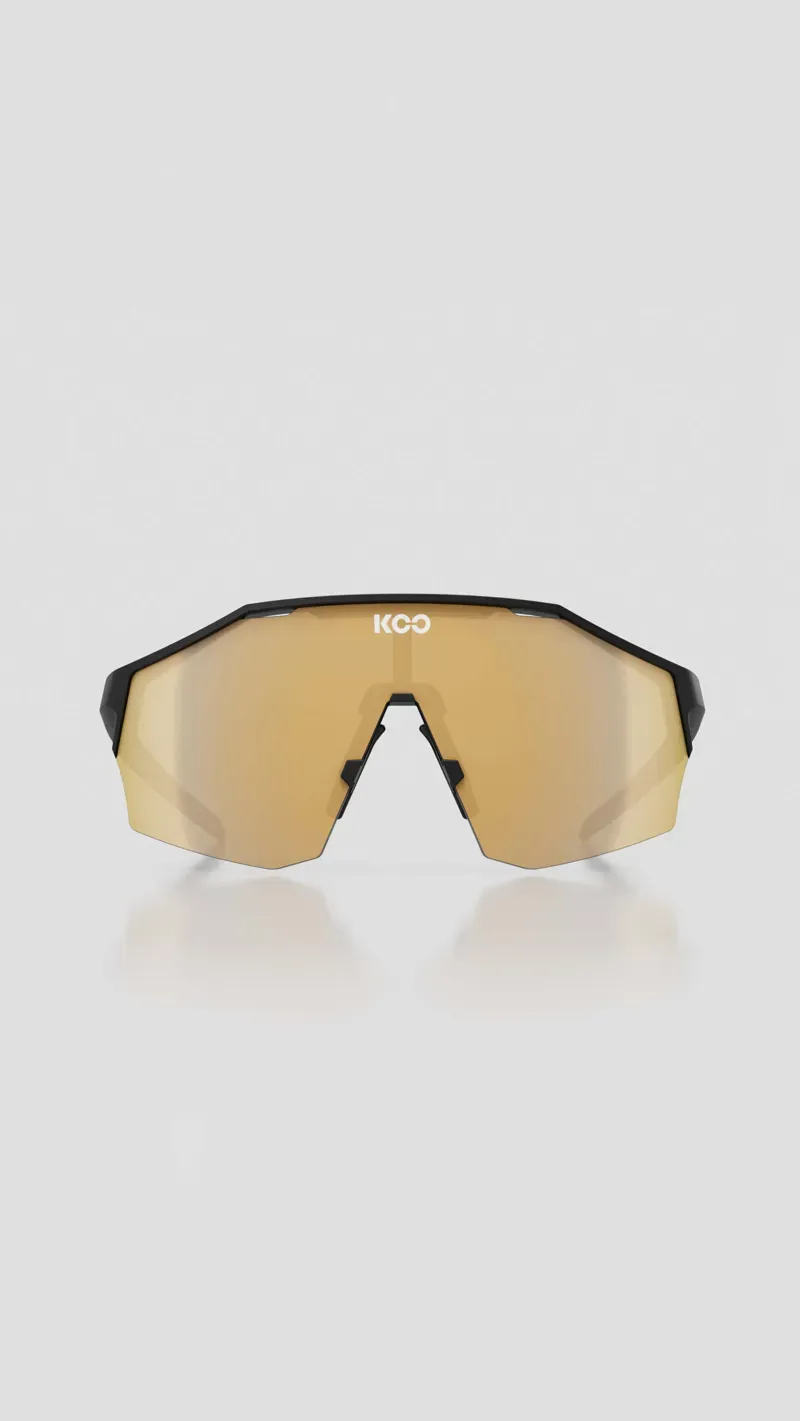 Koo Alibi Matt Black Frame Gold Mirror Lenses-1