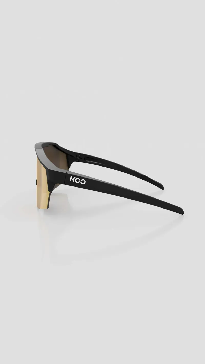 Koo Alibi Matt Black Frame Gold Mirror Lenses-2