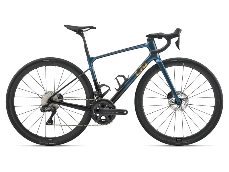 Liv Avail Advanced Pro 0 Road Race Bike In Gloss Ocean Twilight/Carbon Smoke/Gold Chrome