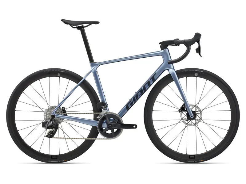 Giant TCR Advanced 0-AXS Road Bike In Gloss Frost Silver/Cold Iron