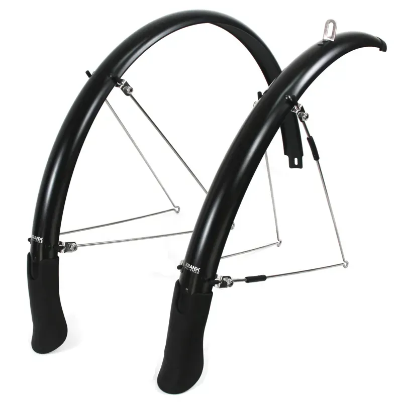 KranX FendR Pre-Assembled Full Length 45mm Mudguard Set in Black