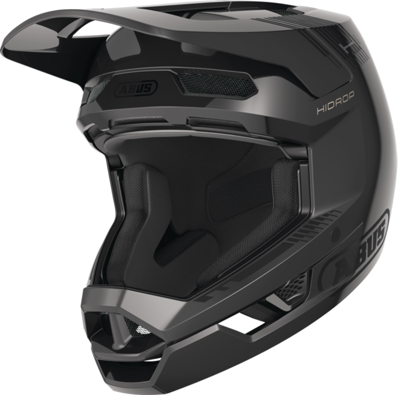 ABUS HiDrop MTB Full Face Helmet In Shiny BLACK-3
