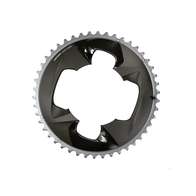 SRAM Chain Ring Road 107bcd 2x12 Force Polar Grey With Cover Plat Black 4