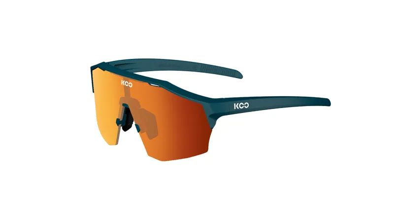 Koo Alibi Matt Dark Blue Frame Photochromic Red Mirror Lenses