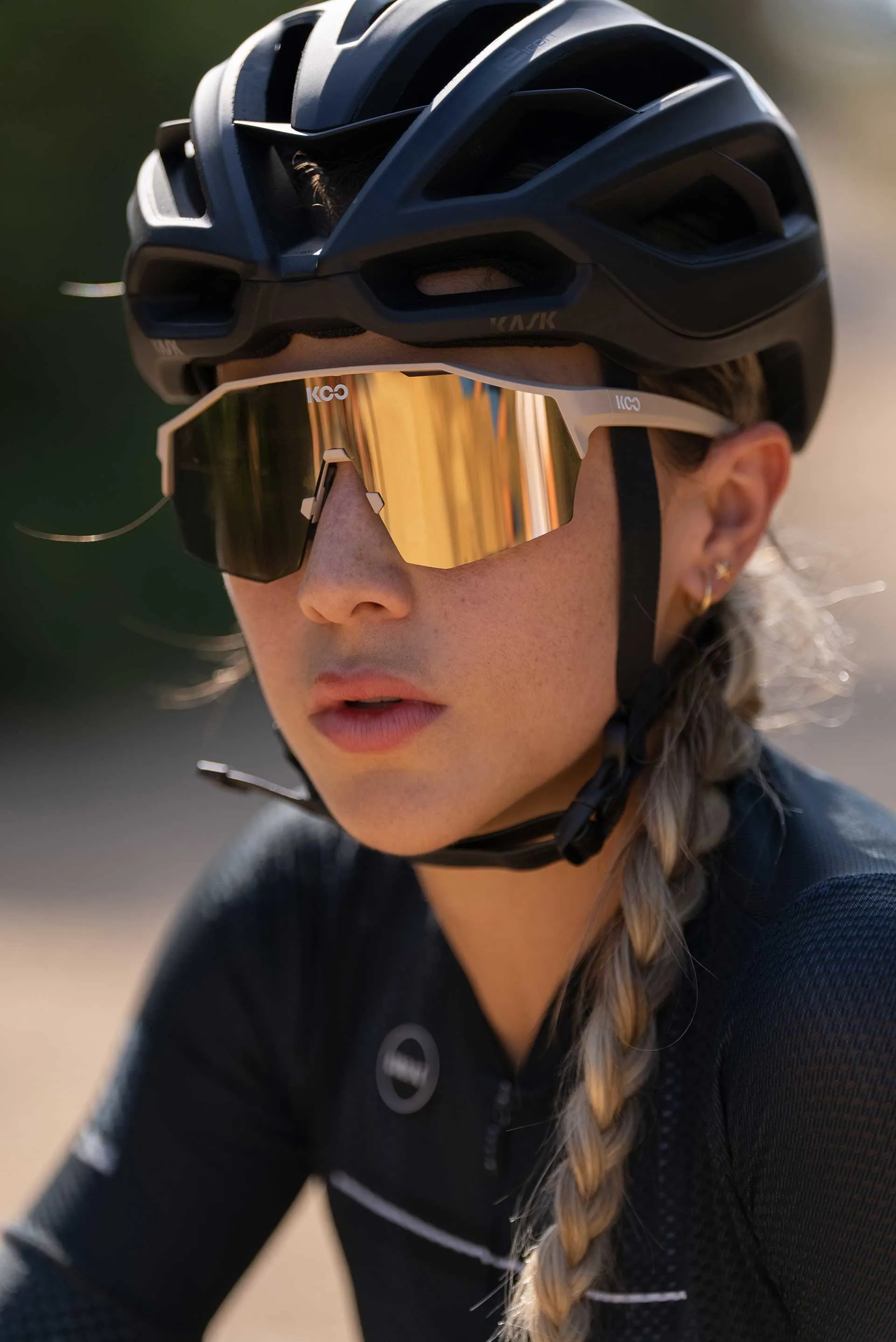 Koo Alibi Strade Bianche Matt Black Frame Sunrise Mirror Lenses