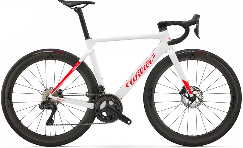 Wilier FILANTE SL FORCE D2 AXS 2x12 PM SWR50 WHITE RED GLOSSY