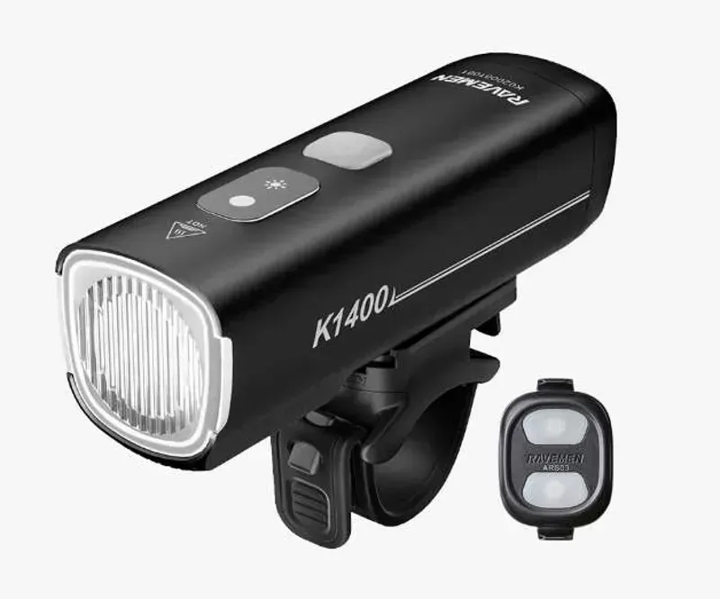 Ravemen K1400 1400 Lumen USB Rech. Light w/ Daytime Run Mode in Black